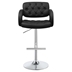 Brandi Adjustable Bar Stool - Black and Chrome