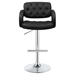 Brandi Adjustable Bar Stool - Black and Chrome - COA1142