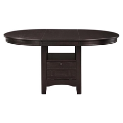 Lavon 42"W x 42"L Oval Extension Leaf Dining Table - Espresso 