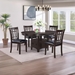 Lavon 42"W x 42"L 5-Piece Oval Extension Leaf Dining Set - Espresso - COA1148