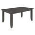 Dalila 66"W x 42"L Rectangular Wood Dining Table - Dark - Grey