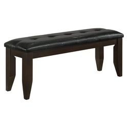 Dalila Leatherette Upholstered Wood Dining Bench - Cappuccino 