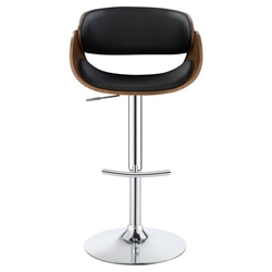 Dana Adjustable Bar Stool - Black and Chrome 