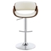 Dana Adjustable Bar Stool - Ecru and Chrome