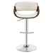 Dana Adjustable Bar Stool - Ecru and Chrome - COA1177