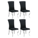 Betty Velvet Upholstered Dining Side Chair - Black - Set of 4 - COA1182