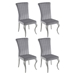 Betty Velvet Upholstered Dining Side Chair Grey - Set of 4 - COA1183