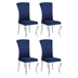 Betty Velvet Upholstered Dining Chair - Ink Blue - Set of 4