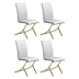 Carmelia Upholstered Dining Side Chair White - White Finish Legs - Set of 4