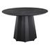 Camden 47" Round Faux Marble Top Dining Table - Black