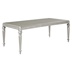 Bling 65"W x 43"L Extension Dining Table Metallic Platinum