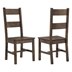 Coleman Dining Side Chair with Rustic Golden Brown Finish Frame - Set of 2