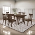 Reynolds 78"W x 39"L 7-Piece Rectangular Dining Table Set - Brown Oak