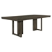 Kelly 86"W x 43"L Rectangular Wood Dining Table - Dark - Grey - COA1300