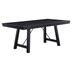 Newport 72"W x 38"L Rectangular Wood Trestle Dining Table - Black