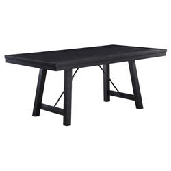 Newport 72"W x 38"L Rectangular Wood Trestle Dining Table - Black 