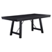 Newport 72"W x 38"L Rectangular Wood Trestle Dining Table - Black - COA1322