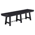 Newport Wood Trestle Base Dining Bench - Black