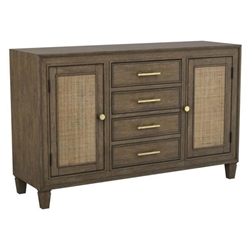 Matisse 4-Drawer Sideboard Buffet Cabinet - Light - Brown 