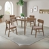 Dortch 63"W x 39"L 5-Piece Oval Solid Wood Dining Set - Walnut