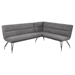 Dodson Fabric Upholstered - Shaped Nook Dining Bench - Grey - COA1369