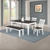 Kingman 72"W x 38"L 6-Piece Rectangular Dining Set with Storage - Espresso and Distressed - White