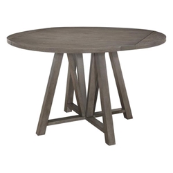 Athens 46" Round Drop Leaf Counter Dining Table - Grey 