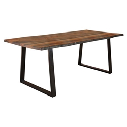 Ditman 80"W x 39"L Live Edge Dining Table Grey Sheesham 