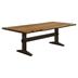 Bexley 90"W x 42"L Live Edge Dining Table Natural Honey - Smokey Black Finish Base