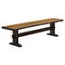 Bexley Wood Dining Bench - Natural Honey and Smokey Black