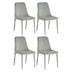 Irene Upholstered Dining Side Chair Light Grey - Set of 4