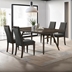 Wes 80"W x 41"L 5-Piece Rectangular Dining Table Set - Dark Walnut