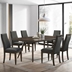 Wes 80"W x 41"L 7-Piece Rectangular Dining Table Set - Dark Walnut