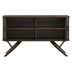 Wes 2-Door Sideboard Buffet Storage Cabinet - Dark Walnut