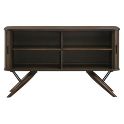 Wes 2-Door Sideboard Buffet Storage Cabinet - Dark Walnut 