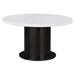 Sherry 54" Round Marble Top Dining Table Rustic Espresso - COA1565