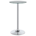 Abiline 23" Round Glass Top Bistro Bar Table - Chrome - COA1590