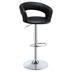 Barraza Adjustable Height Bar Stool Black and Chrome