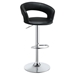 Barraza Adjustable Height Bar Stool Black and Chrome - COA1591