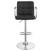 Palomar Adjustable Height Bar Stool - Black Leatherette - Polished Chrome Finish Base - COA1615