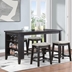 Elliston 66"W x 36"L 5-Piece Counter Height Dining Table Set - Dark - Grey