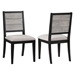 Elodie Wood Dining Side Chair Grey and Black - Black Finish Frame - Set of 2 - COA1630