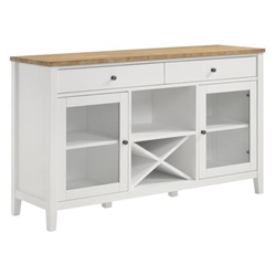 Hollis 2-Door Dining Sideboard Buffet Storage Cabinet - White 