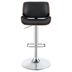 Folsom Upholstered Adjustable Bar Stool - Black and Chrome