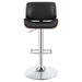 Folsom Upholstered Adjustable Bar Stool - Black and Chrome - COA1689