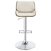 Folsom Upholstered Adjustable Bar Stool - Ecru and Chrome