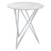 Bexter 35" Round Faux Marble Bistro Bar Table - Chrome