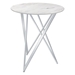 Bexter 35" Round Faux Marble Bistro Bar Table - Chrome - COA1808