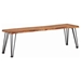 Sherman Wood Dining Bench - Natural Acacia - Gunmetal Finish Legs - COA1839