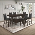 Prentis 60"W x 42"L 7-Piece Butterfly Leaf Dining Table Set - Cappuccino